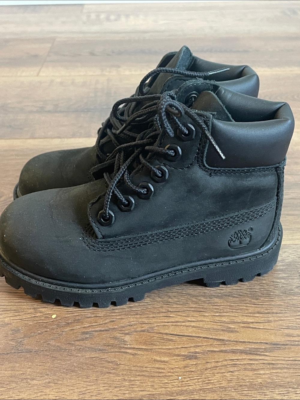 Kids Timberland Black Suede Boots Size 10
